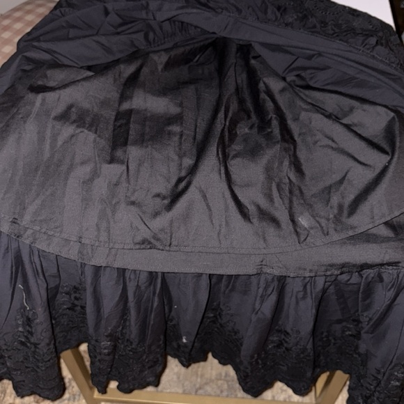 New Jason Wu Womens Tiered Smocked Maxi Dress Black Shoulder Ties Large - Picture 14 of 17